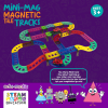 Edu-Matic Mini-Mag Magnetic Tile Tracks with 2 Cars and 93 Pieces