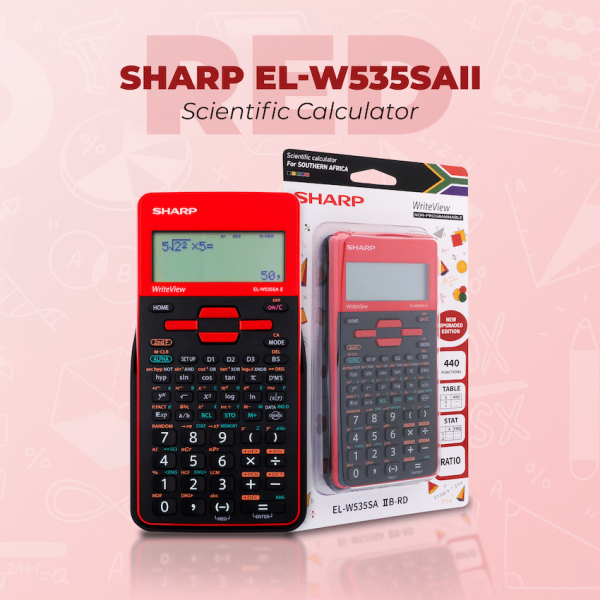 Sharp EL-W535SAII Red Scientific Calculator