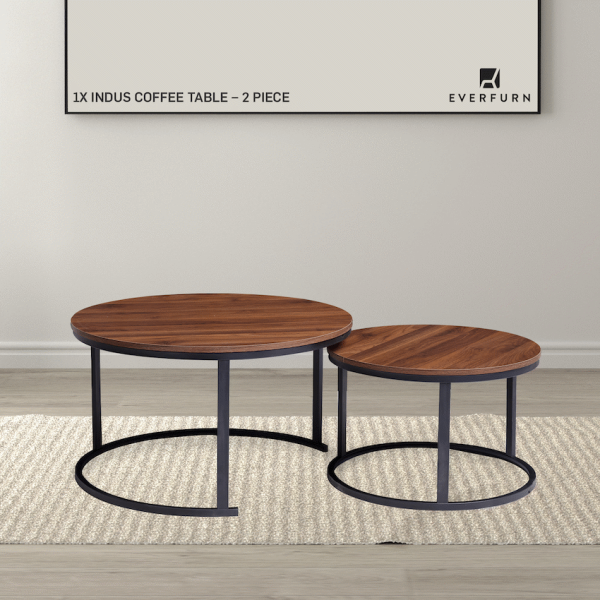 Everfurn Indus Nesting Coffee Table - Mahogany 2-Piece