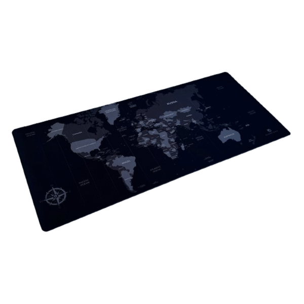 Everfurn Desk Mat - World Map - Large - Black - Non-Slip