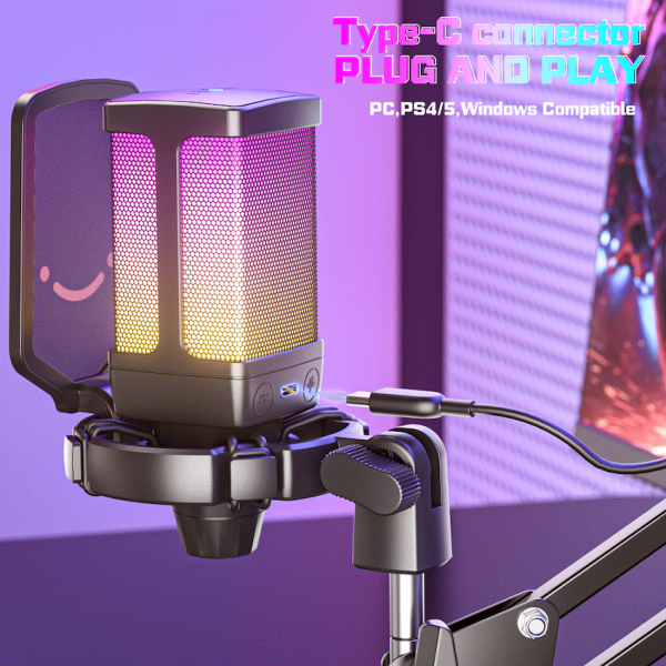 Fifine Q6T Microphone with Pop Filter and Shock Mount Kit