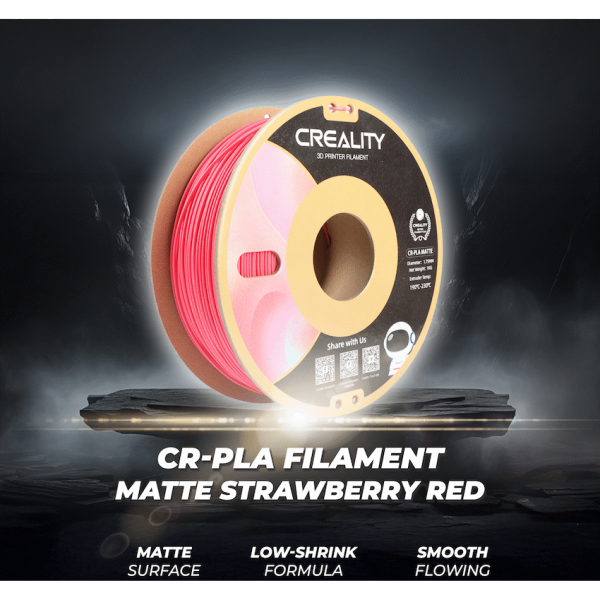 Creality CR-PLA Filament - Matte - Strawberry Red (1kg)
