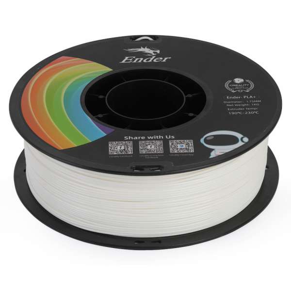 6-523 Ender PLA+ Filament - White - 1kg