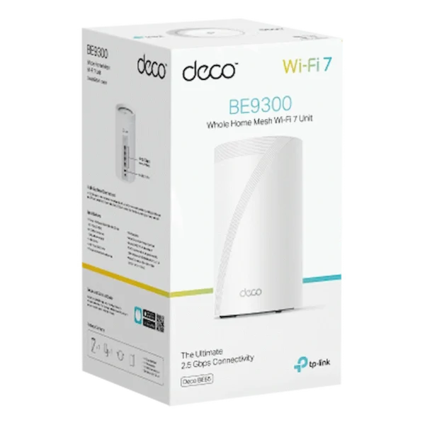 TP-Link Deco BE65 (1 Pack) BE9300 Whole Home Mesh Wi-Fi 7 System