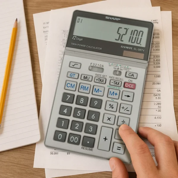 6-93 Sharp EL387V Multi-Function Calculator