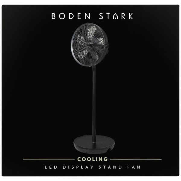 Boden Stark LED Display Stand Fan - Black