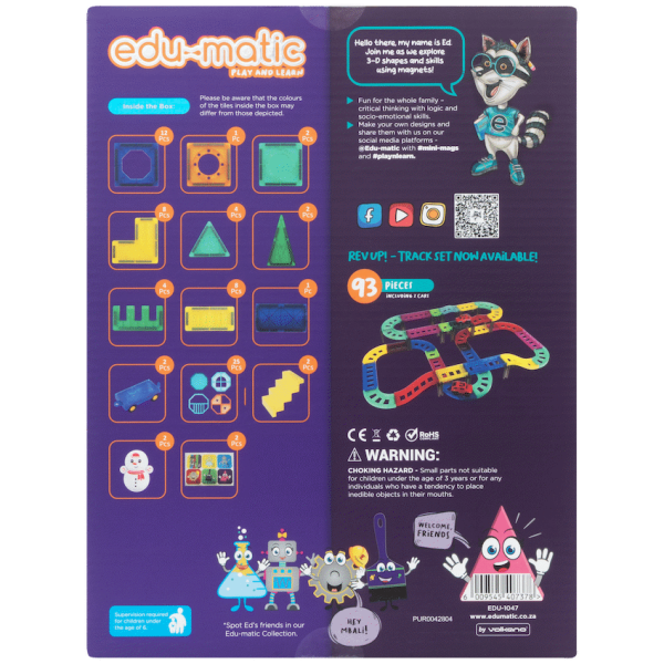 73 Magnetic Tiles, Windows, Stickers and Snowmen