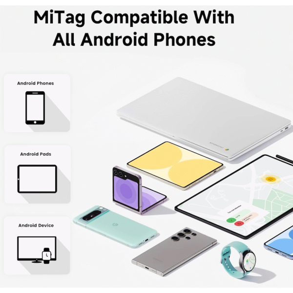 MiTag Android Tag with Keyring - 4 Pack