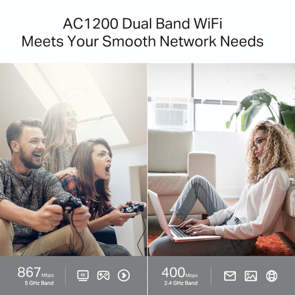 8-42 TP-Link Archer C64 AC1200 MU-MIMO Wi-Fi Router