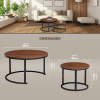 Everfurn Indus Nesting Coffee Table - Mahogany 2-Piece