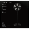 Boden Stark LED Display Stand Fan - Black