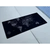 Everfurn Desk Mat - World Map - Large - Black - Non-Slip