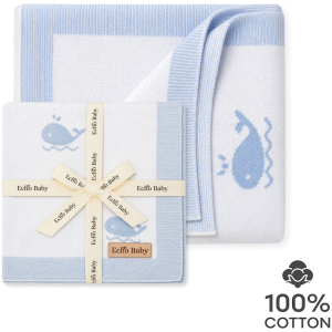 1-104 Echo Baby Knitted Blanket - Whale Pattern