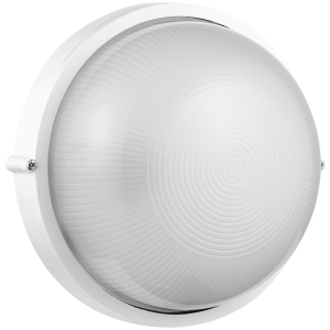 Ellies Illume Series - Large AC Round Bulkhead - Aluminium + Glass - E27 Base -WT