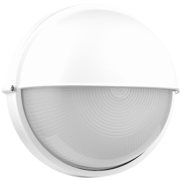 Ellies Arc Series - Large AC Round Bulkhead - Aluminium + Glass - E27 Base -WT