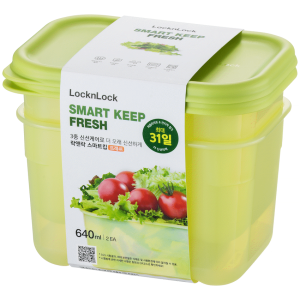 1-245 LocknLock Fresh Block rect 640ml 2pce