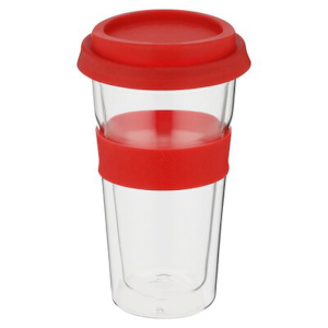 1-254 Snappy Thermal Glass Tumbler 400ml Red