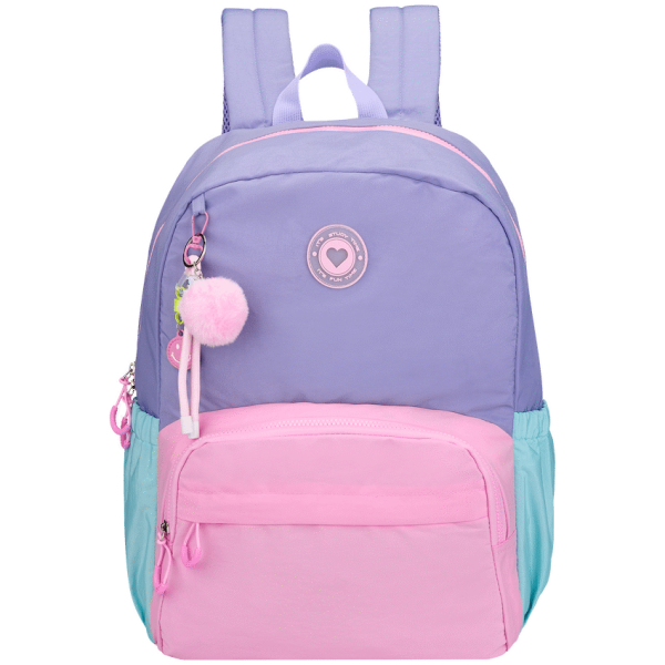 1-259 Loop Love Pastel Colour Block Backpack Purple