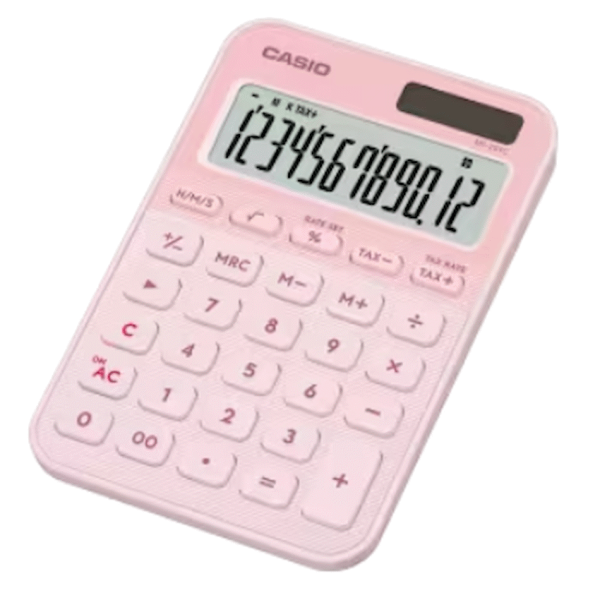 Casio MS-20YC 12 Digit Desk Light Pink