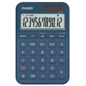 Casio MS-20YC-NY 12 Digit Desk Calculator Navy