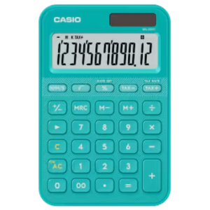 Casio MS-20YC 12 Digit Calculator Turquoise