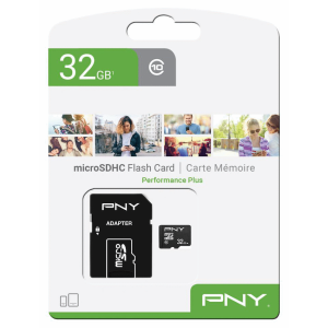 1-292 PNY 32GB microSDHC UHS-I Class 10 Memory Card (100MB/s Read)