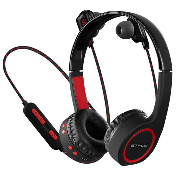 Stylo Bluetooth Headphone and Earphone Combo