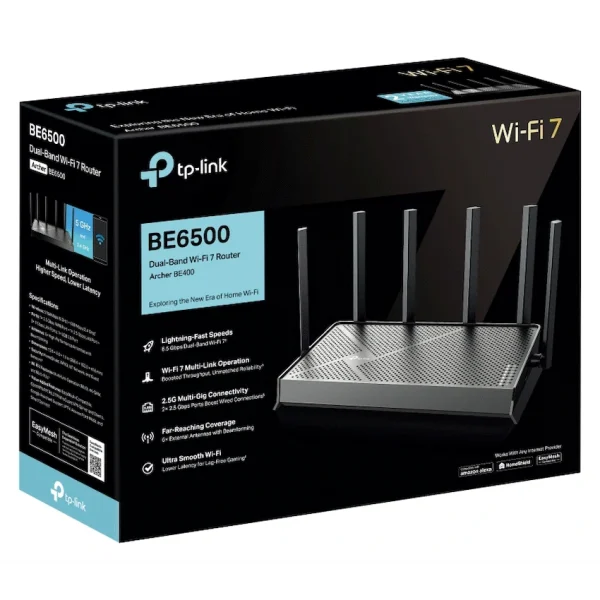 2-1 Archer BE400 BE6500 Dual-Band Wi-Fi 7 Router